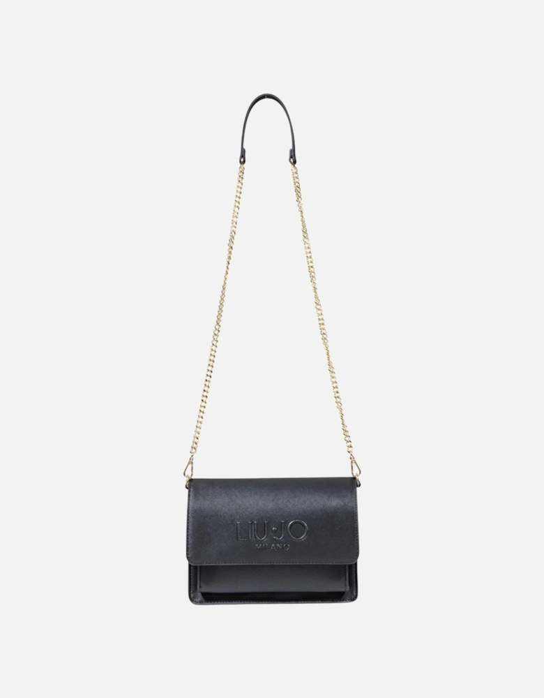 Shoulder Bag with Automatic Fastening Women - Black