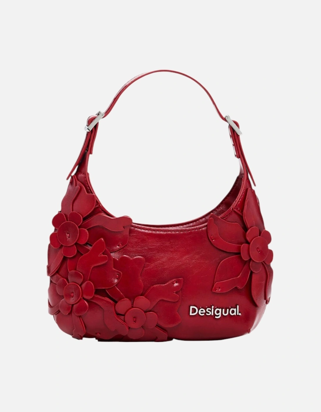Floral Handbag with Zip and Inside Pockets Women - Red Bags, 4 of 3