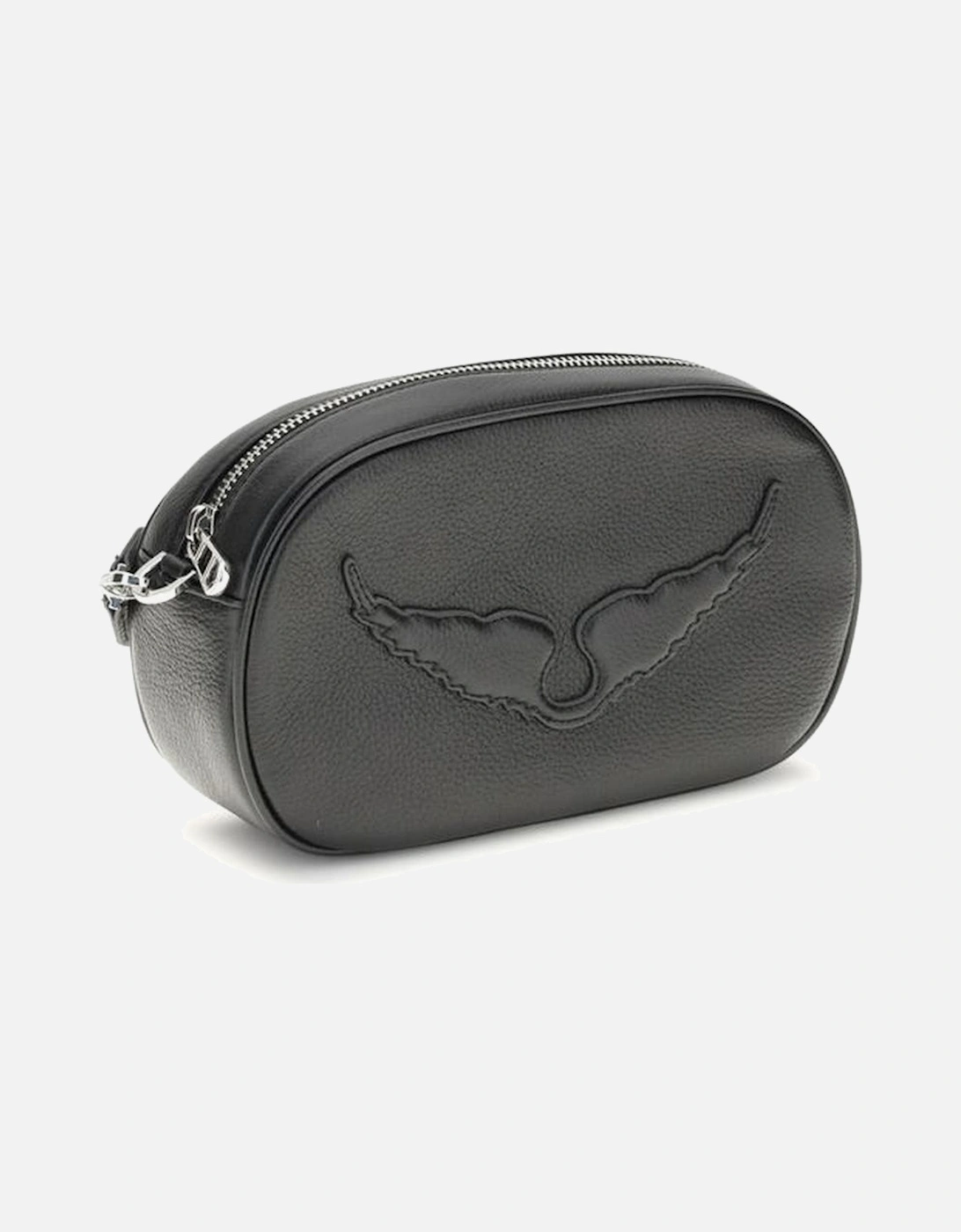 Stylish Embellished Leather Camera Bag with Zipper Closure Perfect for
