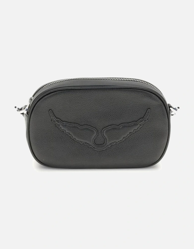 Stylish Embellished Leather Camera Bag with Zipper Closure Perfect for