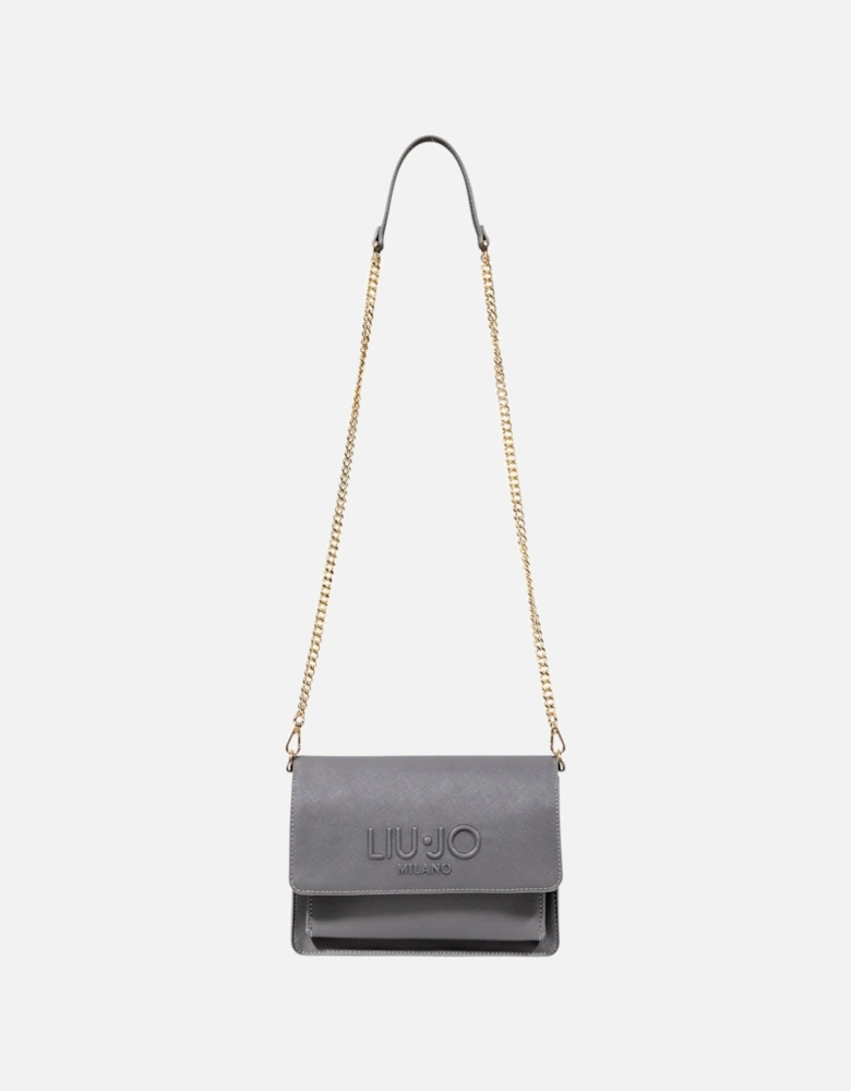 Automatic Button Shoulder Bag Women - Grey