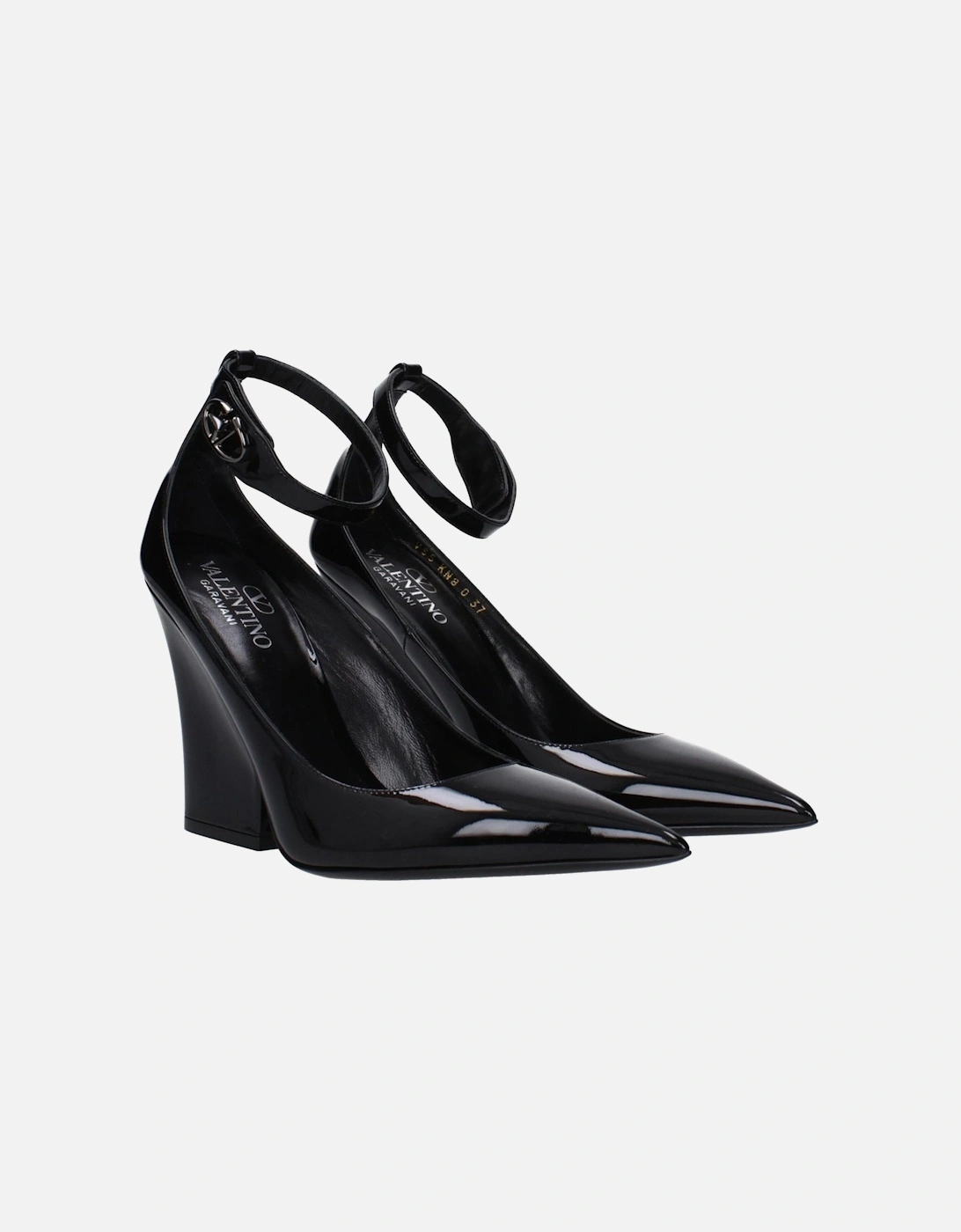 Patent Leather High Heel Pointy Toe Pumps Women - Black