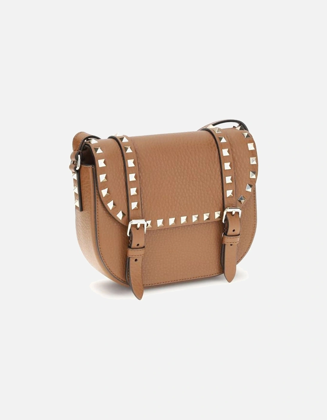 Rockstud Small Messenger Shoulder Bag with Studs Women - Beige