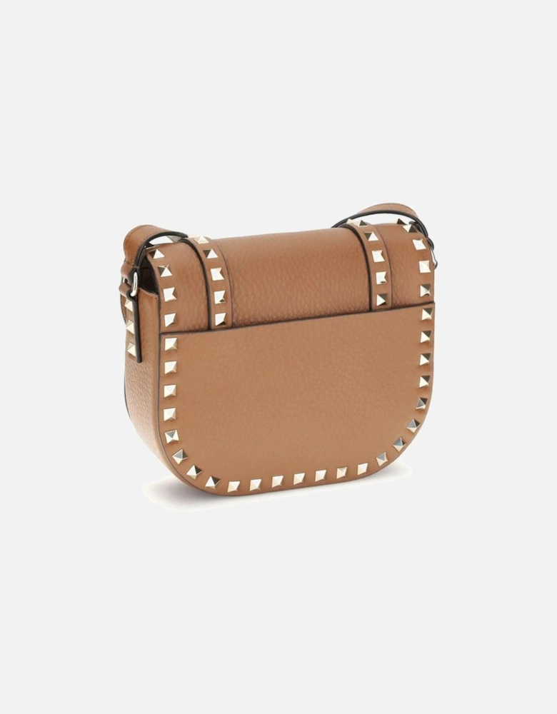 Rockstud Small Messenger Shoulder Bag with Studs Women - Beige