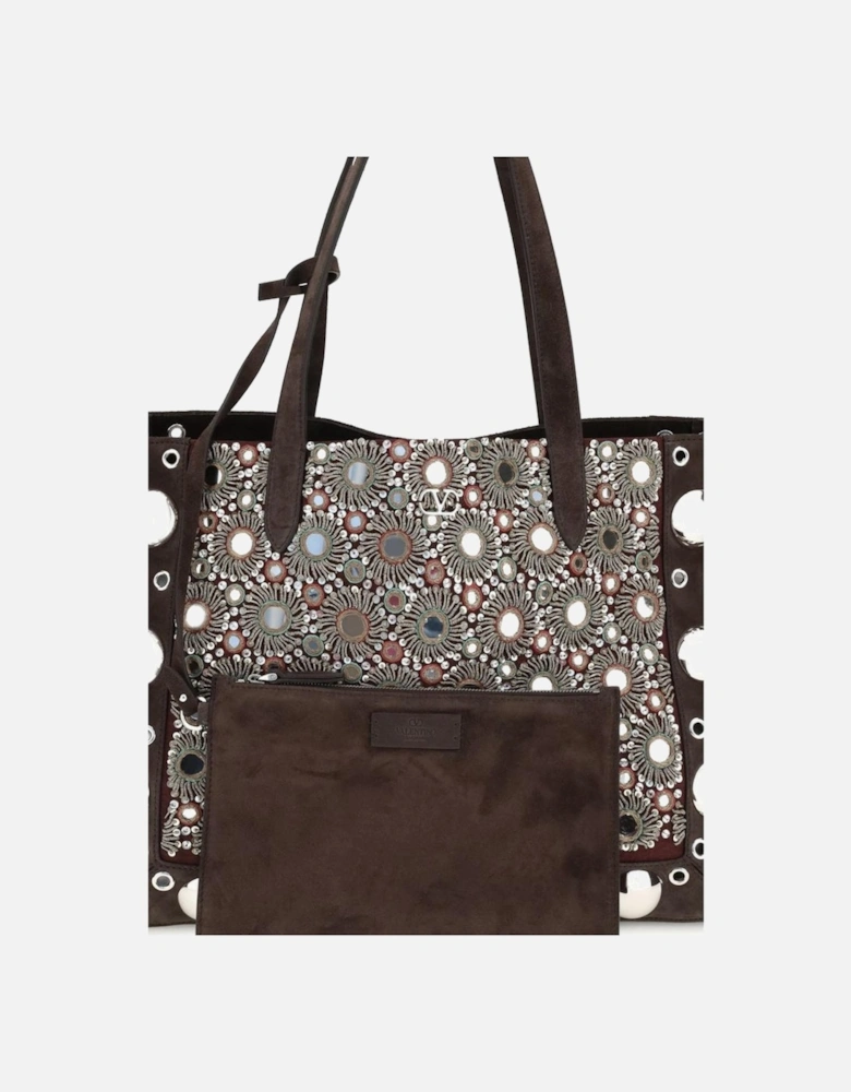 Nellcote Medium Tote Bag with Embroidered Detailing Women - Brown