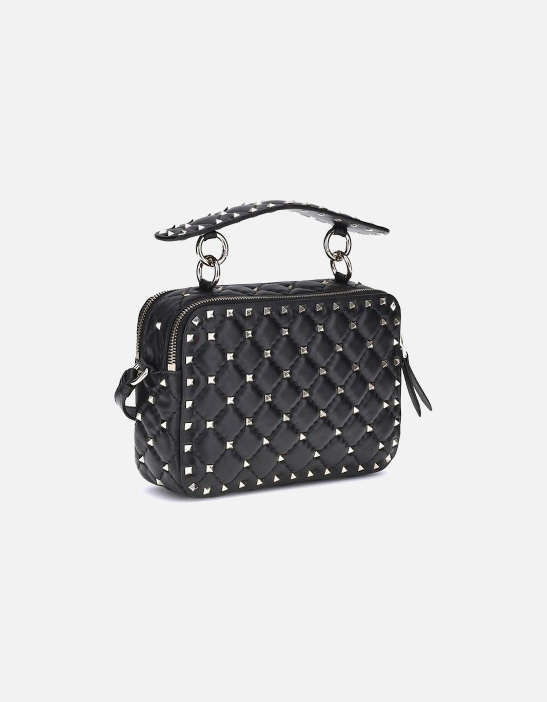 Rockstud Spike Quilted Leather Shoulder Bag Women - Black