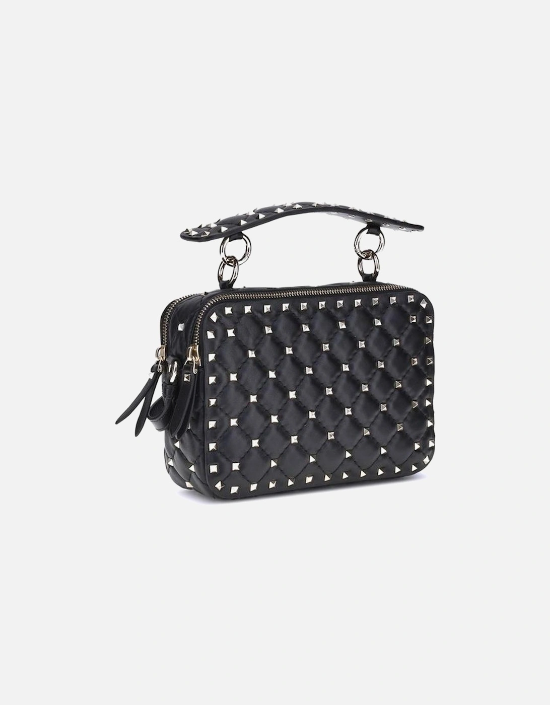 Rockstud Spike Quilted Leather Shoulder Bag Women - Black