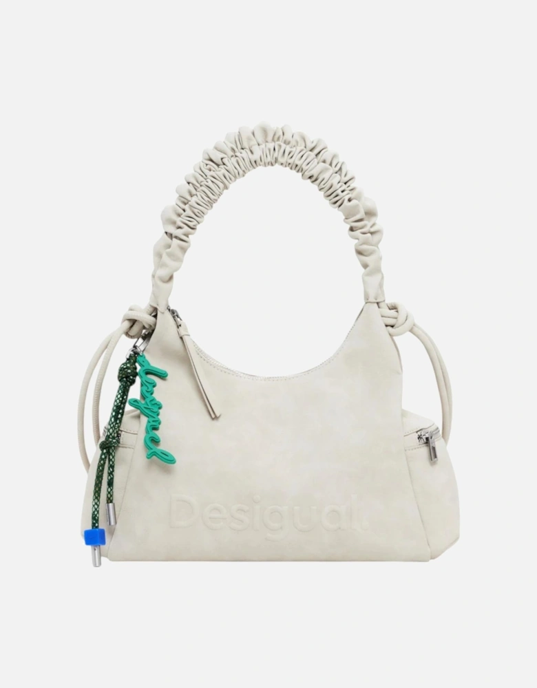 Handbag with Shoulder Strap and Zip Fastening Women - Beige Bags