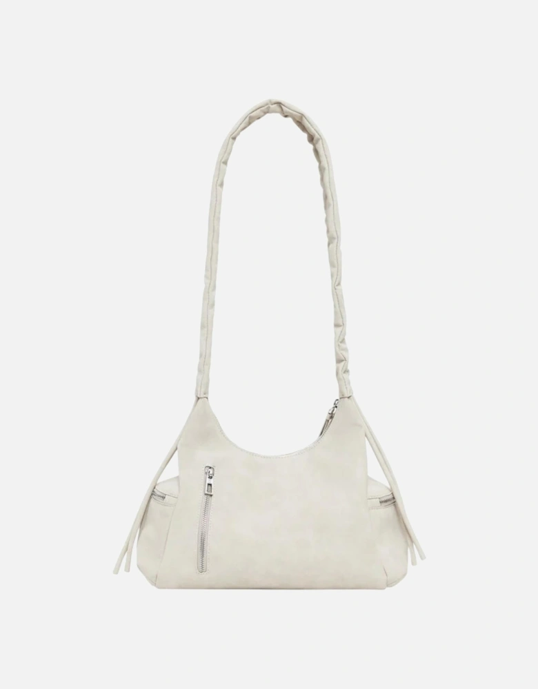Handbag with Shoulder Strap and Zip Fastening Women - Beige Bags