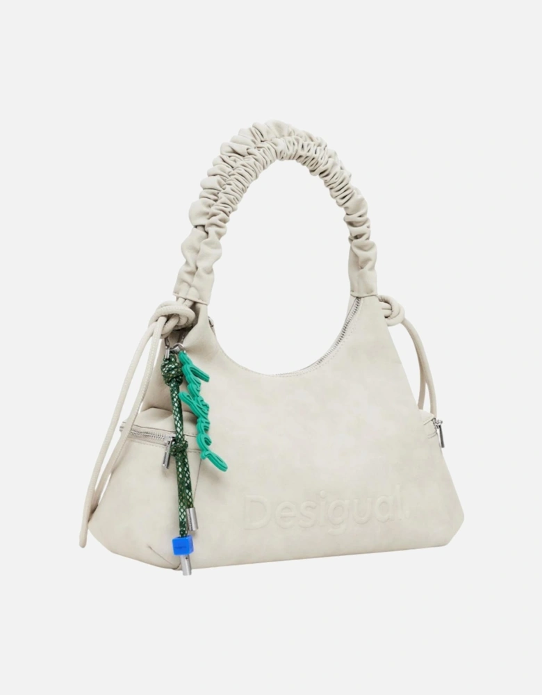Handbag with Shoulder Strap and Zip Fastening Women - Beige Bags