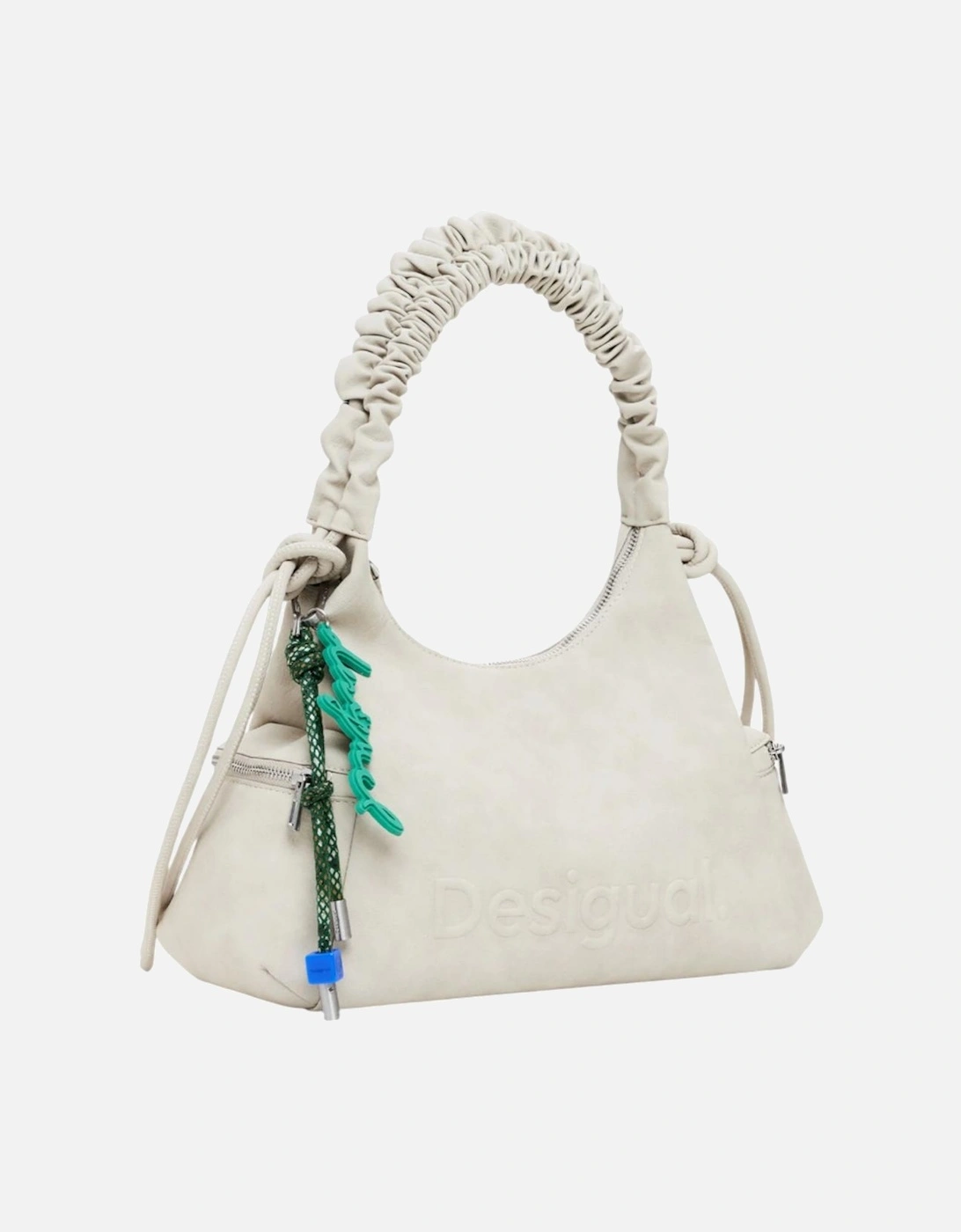 Handbag with Shoulder Strap and Zip Fastening Women - Beige Bags