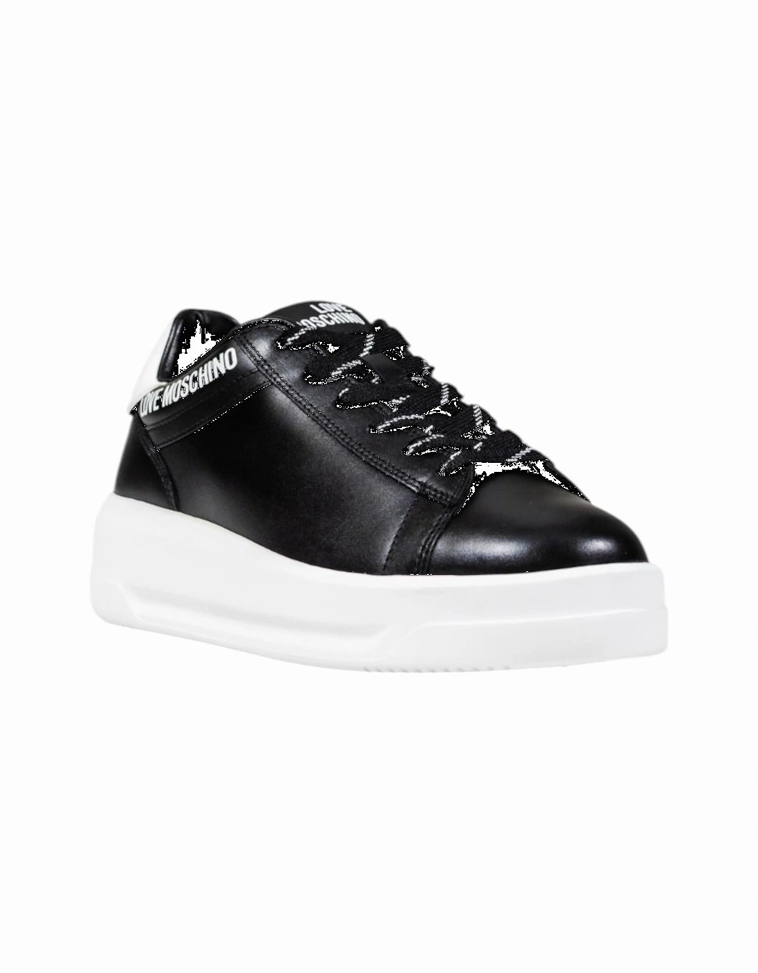 Slip-On Lace-Up Synthetic Sneakers Women - Black