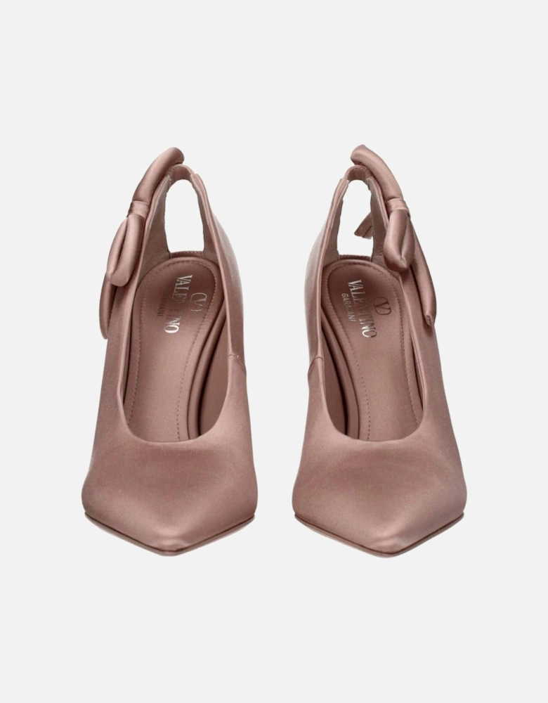 Satin High Heel Pointy Toe Pumps Women - Pink