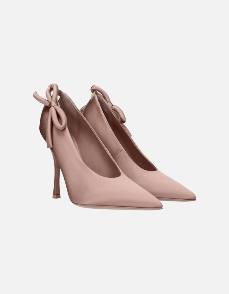 Satin High Heel Pointy Toe Pumps Women - Pink