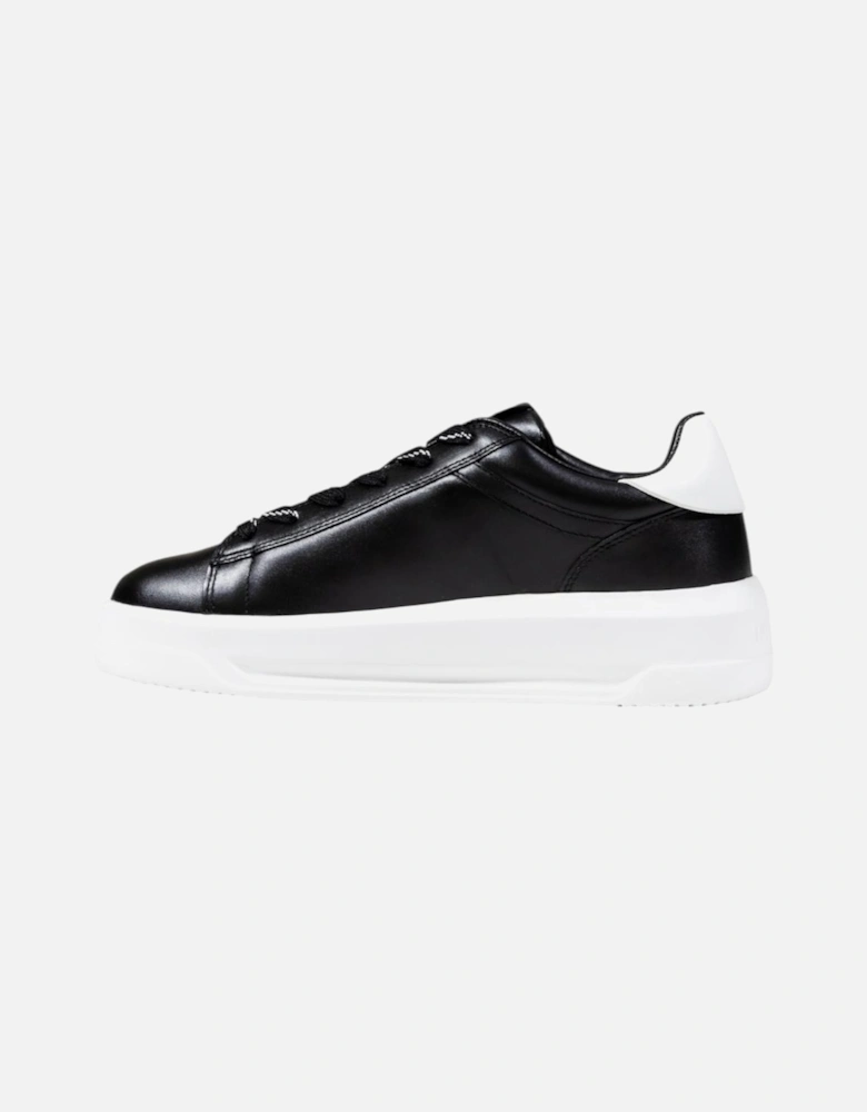 Slip-On Lace-Up Synthetic Sneakers Women - Black