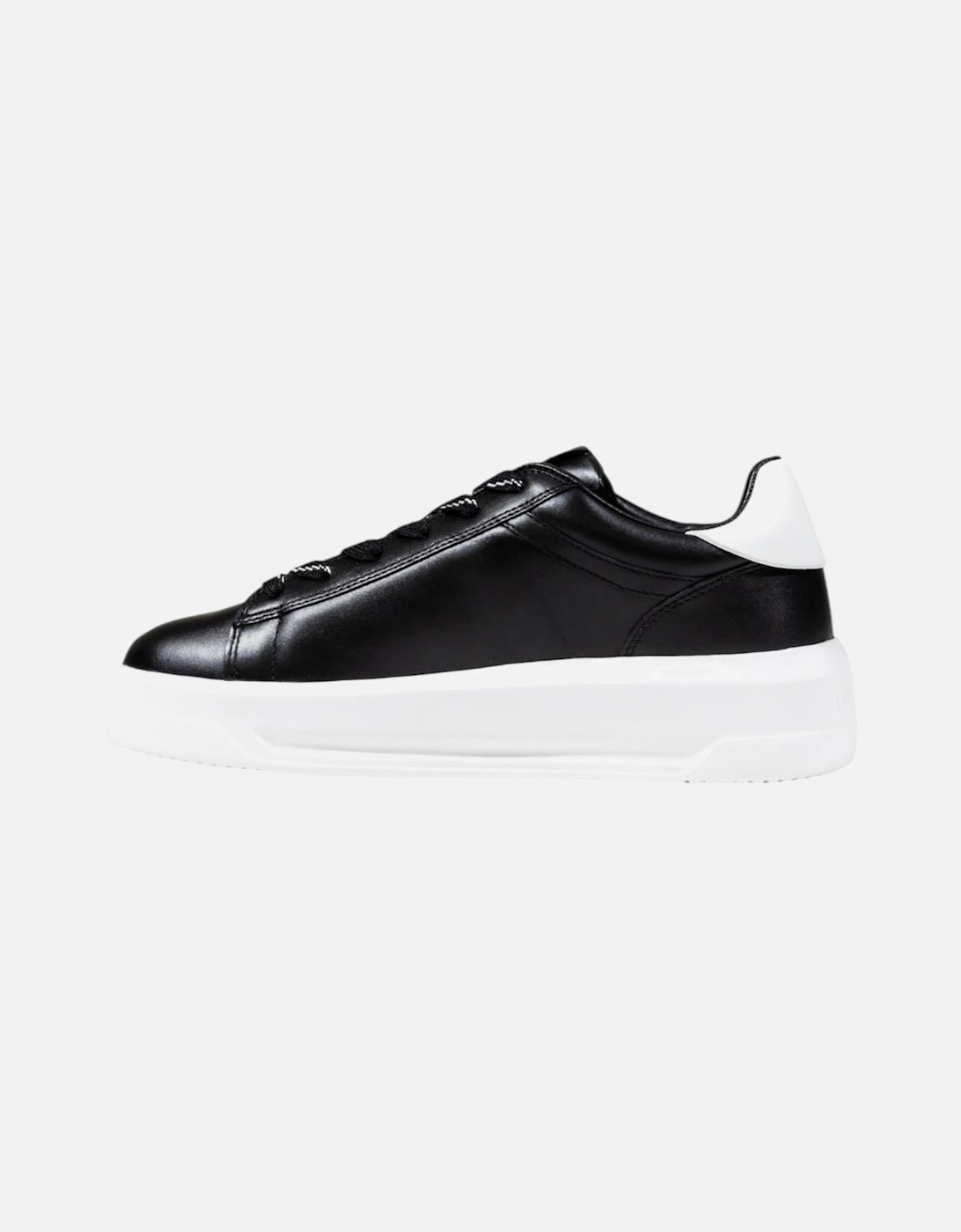 Slip-On Lace-Up Synthetic Sneakers Women - Black