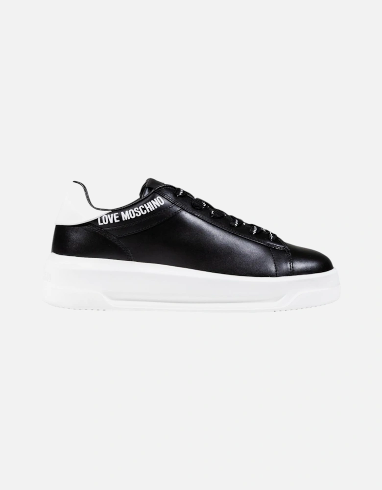 Slip-On Lace-Up Synthetic Sneakers Women - Black