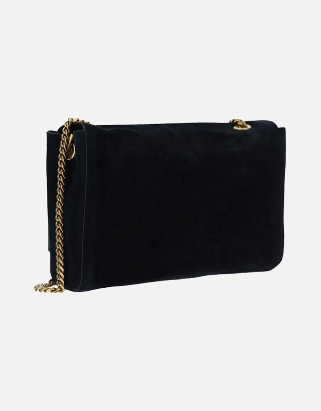 Kate Suede Leather Shoulder Bag with Monogram Women - Black