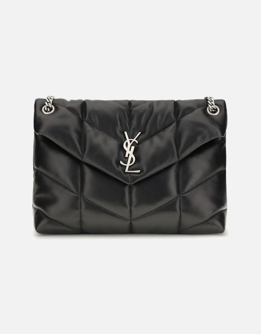 Medium Quilted Shoulder Bag with Chain Strap Women - Black, 5 of 4