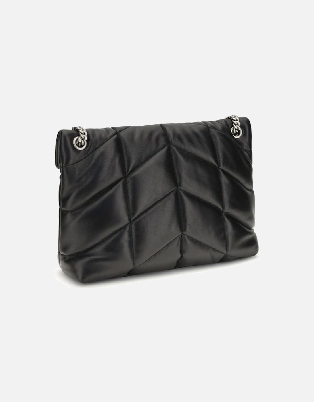 Medium Quilted Shoulder Bag with Chain Strap Women - Black