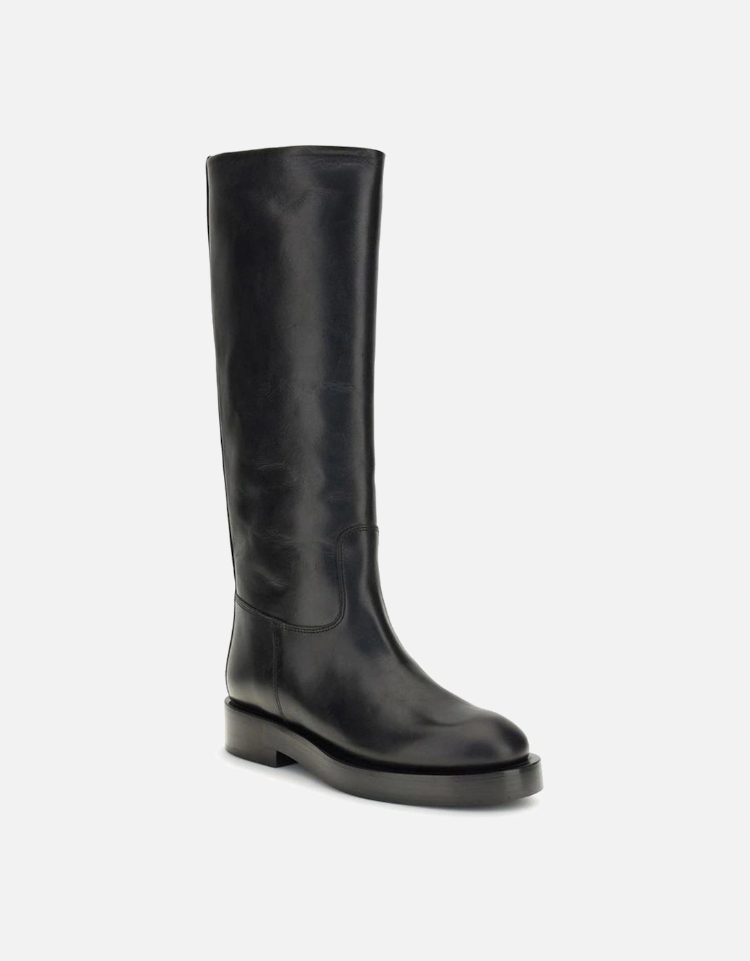 Soft Leather Napa Knee-High Boots Women - Black
