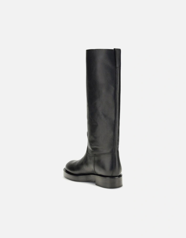 Soft Leather Napa Knee-High Boots Women - Black