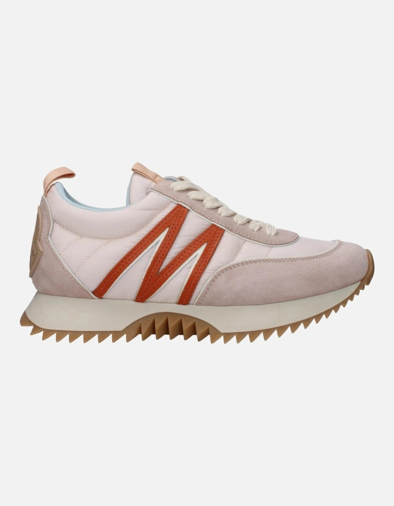 Lace-Up Casual Sneakers with Back Logo Women - Pink