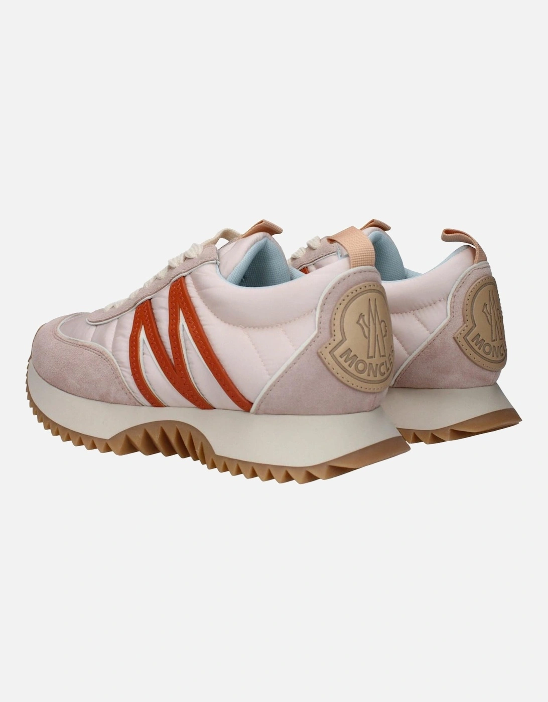 Lace-Up Casual Sneakers with Back Logo Women - Pink