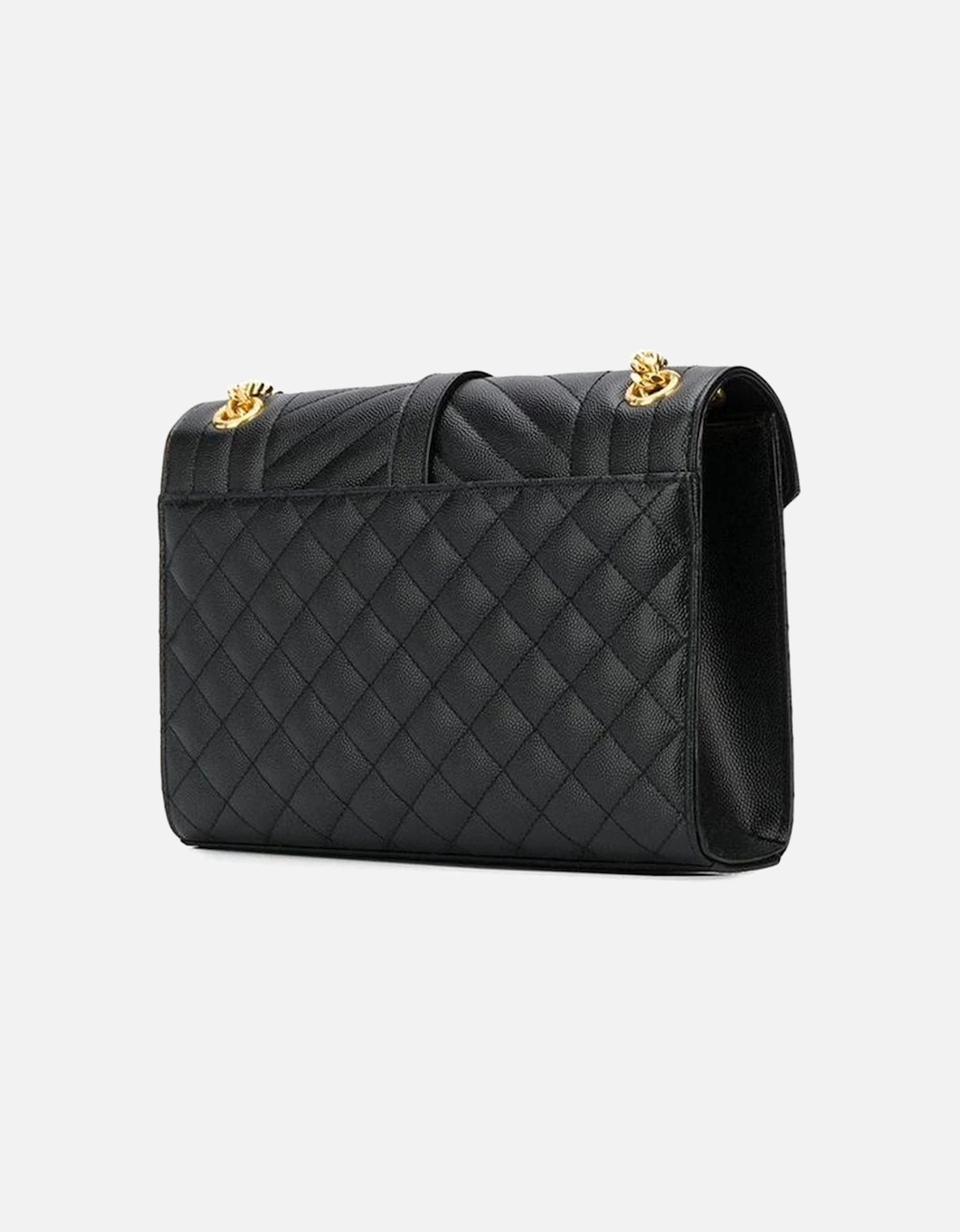 Leather Chain Strap Shoulder Bag Women - Black