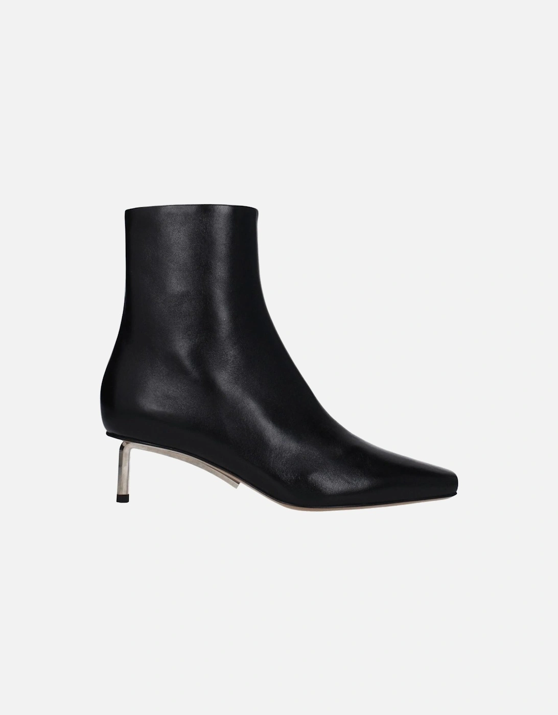 Leather Ankle Boots with Zip Closure Women - Black, 5 of 4