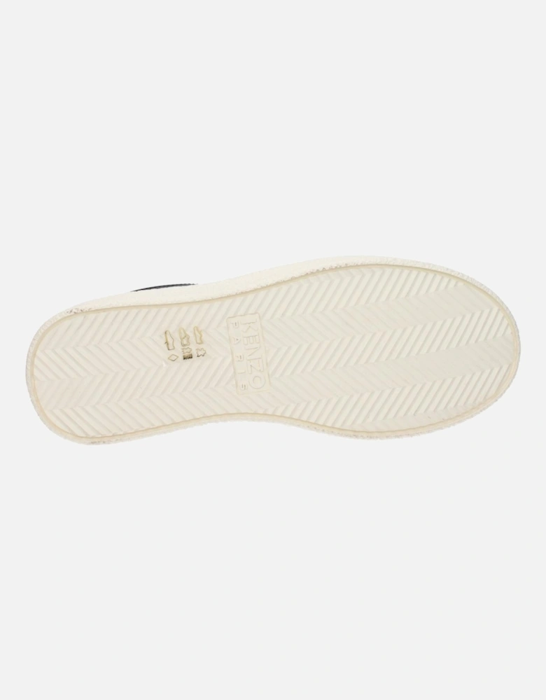 Leather Sneakers with Multiple Logos and Rubber Sole Women - Black