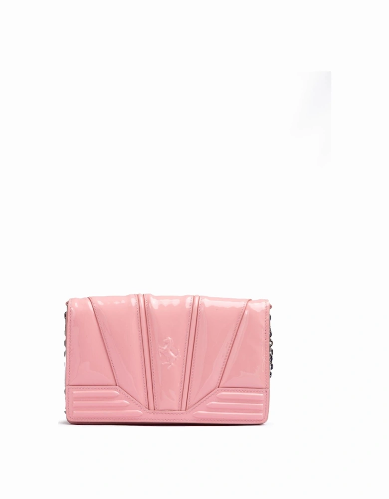 GT Patent Leather Bag with Chain Women - Pink Clutch Bags