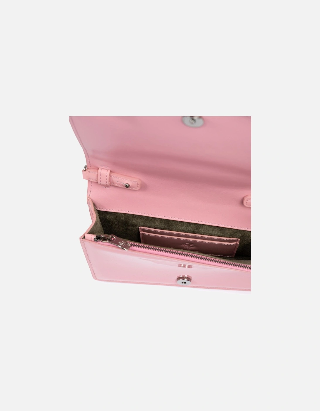 GT Patent Leather Bag with Chain Women - Pink Clutch Bags