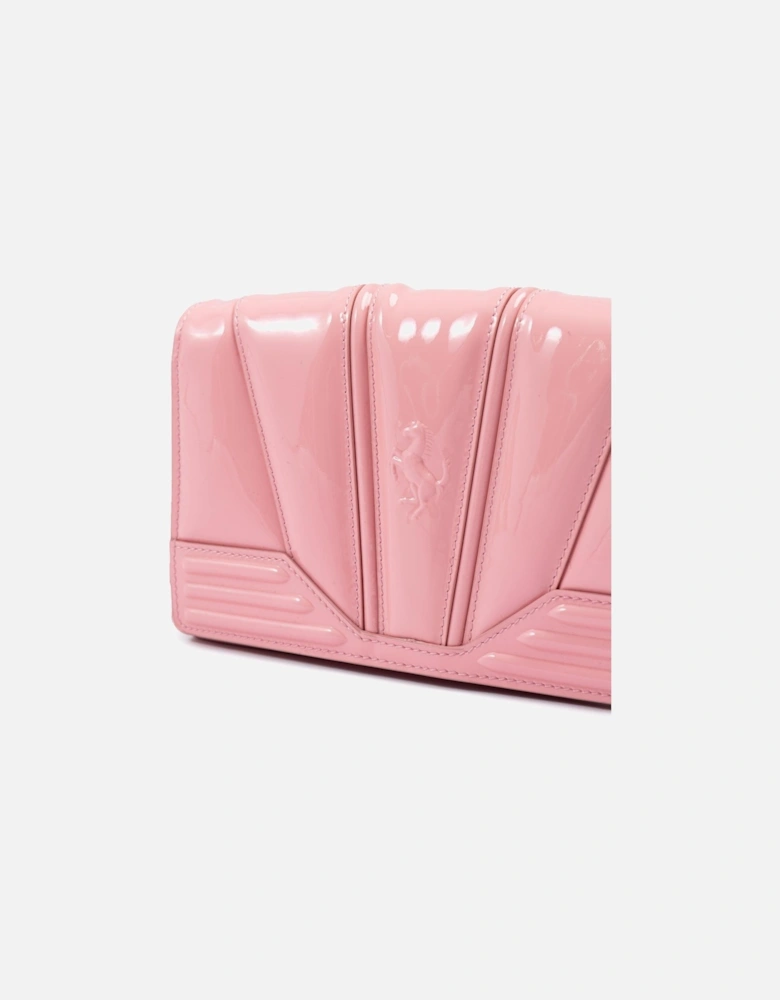 GT Patent Leather Bag with Chain Women - Pink Clutch Bags