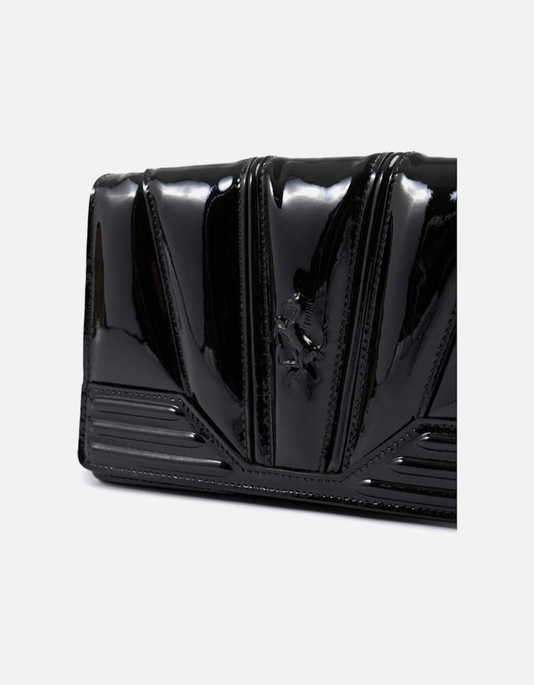 GT Patent Leather Bag with Chain Women - Black Clutch Bags
