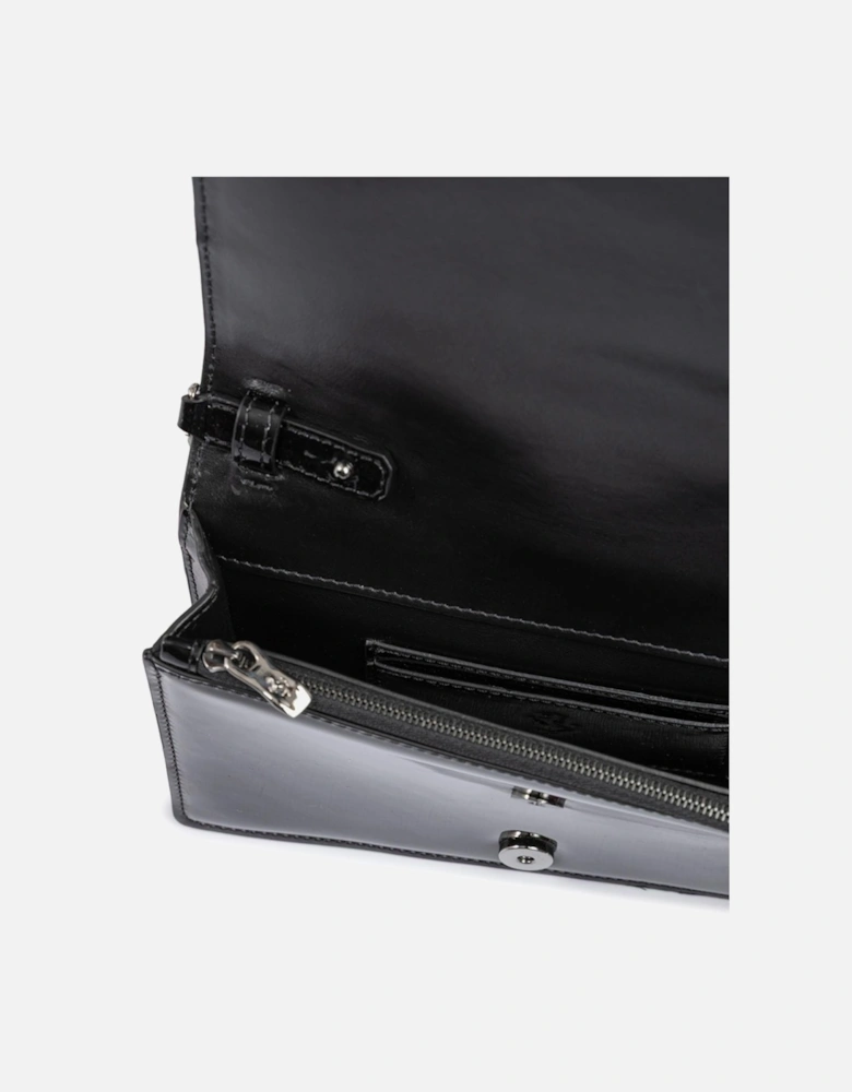 GT Patent Leather Bag with Chain Women - Black Clutch Bags