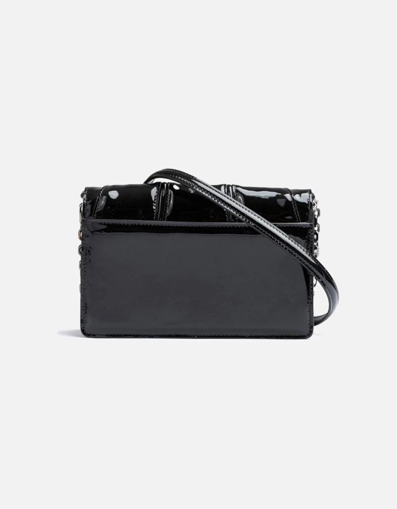 GT Patent Leather Bag with Chain Women - Black Clutch Bags