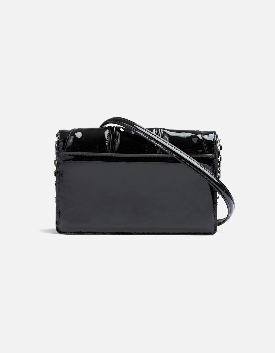 GT Patent Leather Bag with Chain Women - Black Clutch Bags