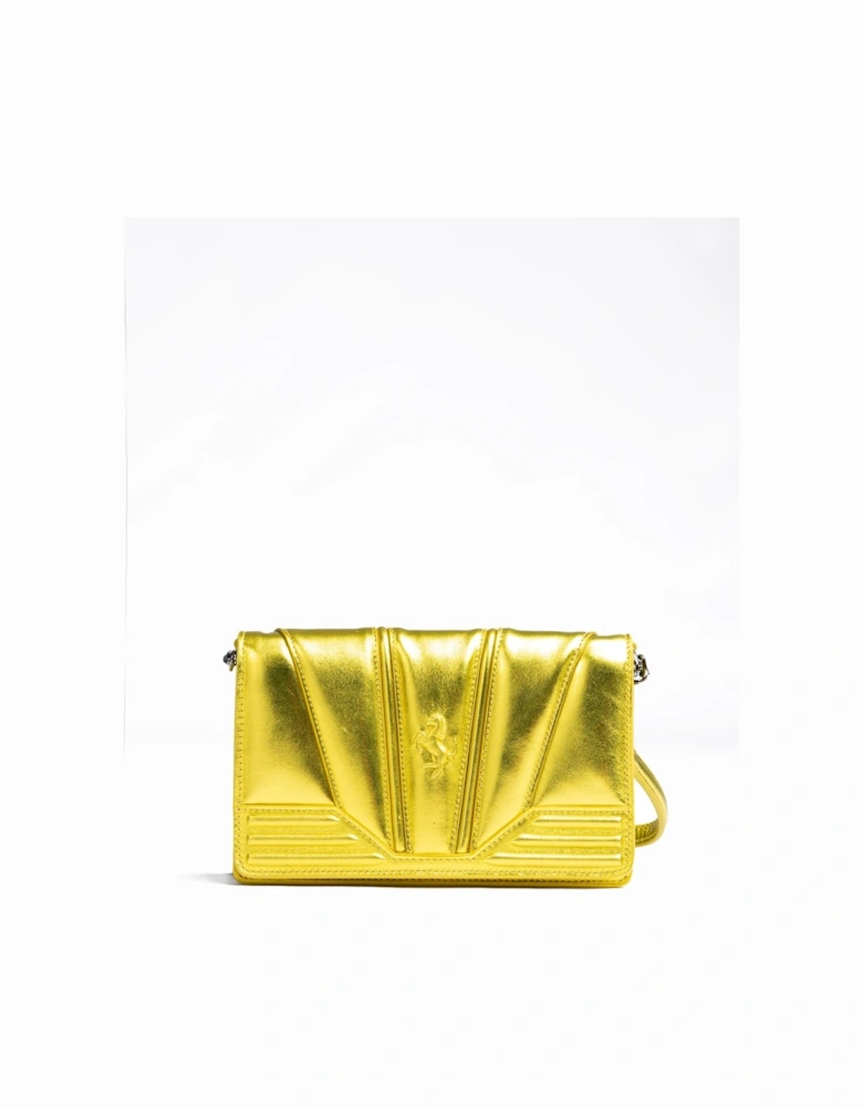 Metal GT Patent Leather Bag with Chain Women - Metal Yellow Clutch
