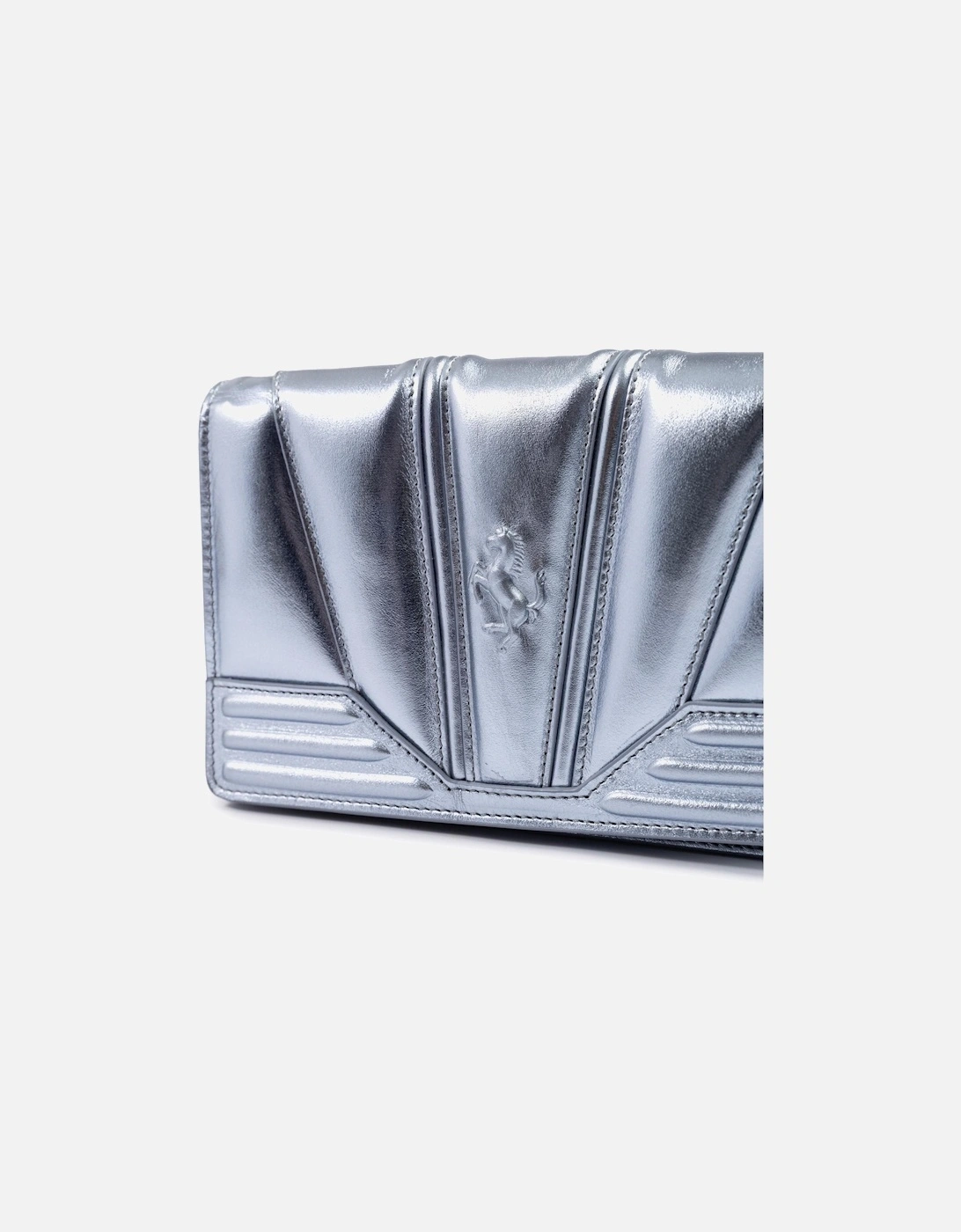 Patent Leather Bag with Chain and Prancing Horse Detail Women - Metal