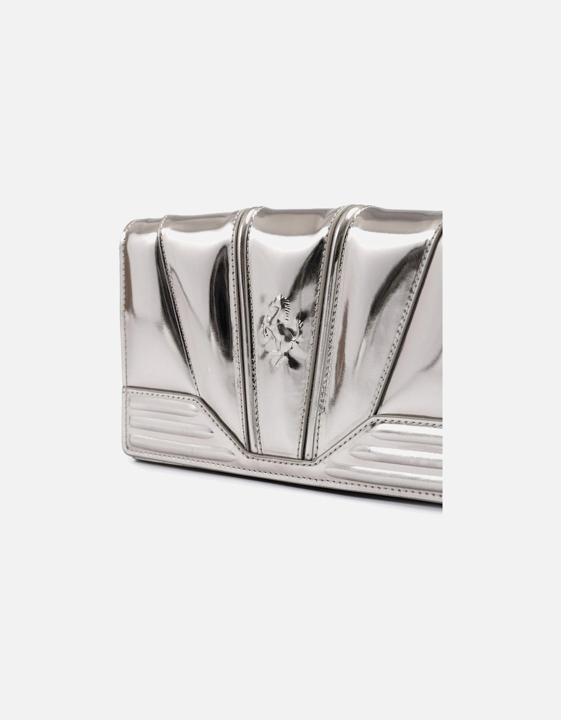 Patent Leather Bag with Chain and Card Compartments Women - Metal