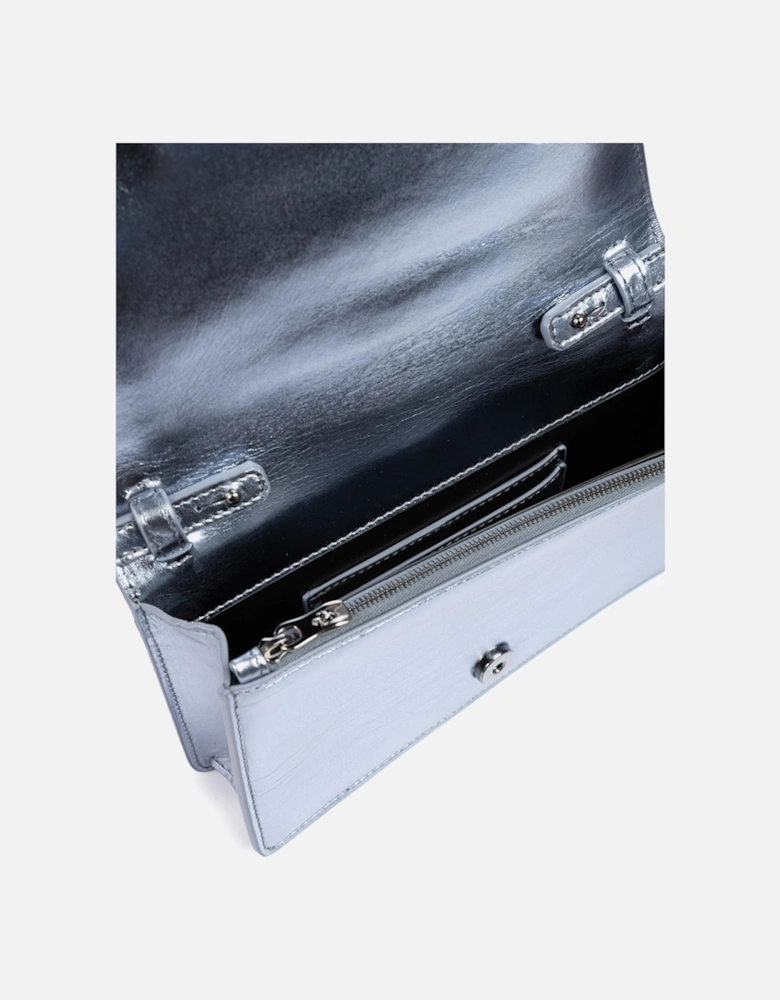Patent Leather Bag with Chain and Prancing Horse Detail Women - Metal