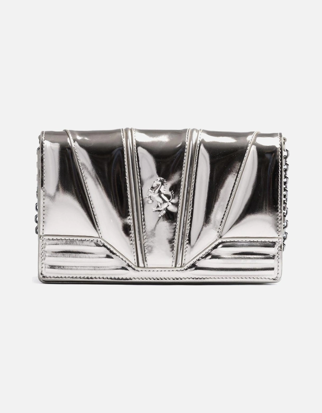 Patent Leather Bag with Chain and Card Compartments Women - Metal, 6 of 5