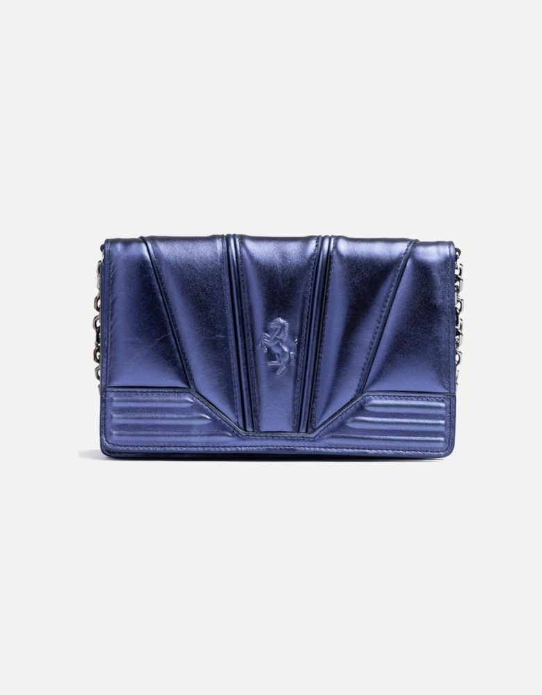 Patent Leather Bag with Chain and Prancing Horse Detail Women - Metal