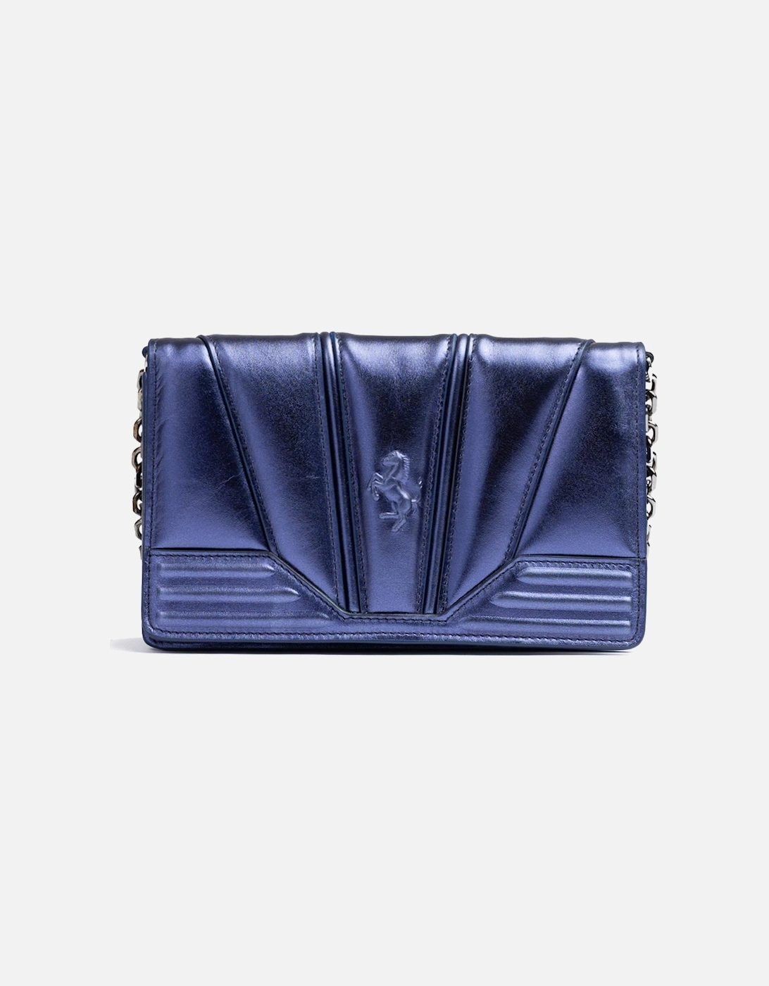 Patent Leather Bag with Chain and Prancing Horse Detail Women - Metal, 6 of 5