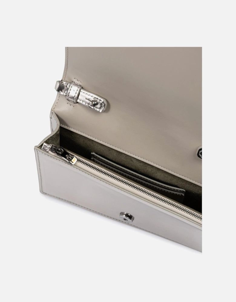 Patent Leather Bag with Chain and Card Compartments Women - Metal