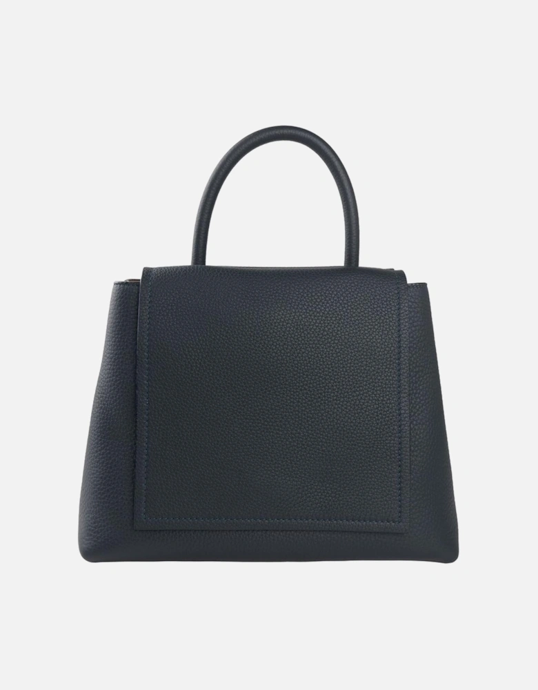 Double Pocket Hammered Calfskin Bag Women - Blue Handbags