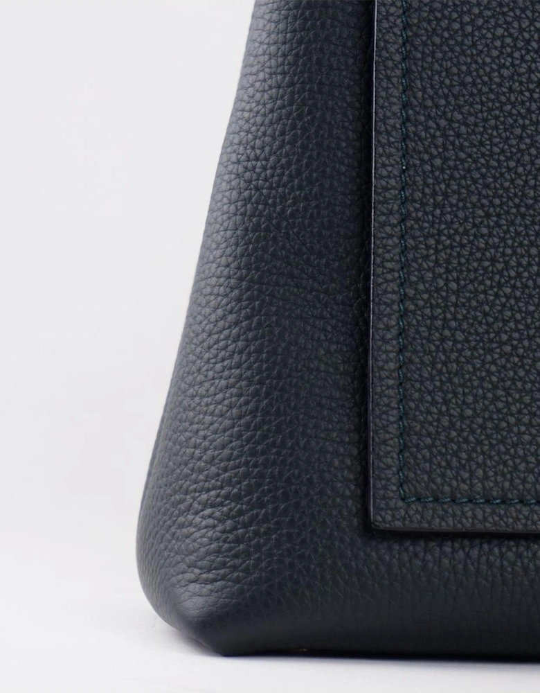 Double Pocket Hammered Calfskin Bag Women - Blue Handbags
