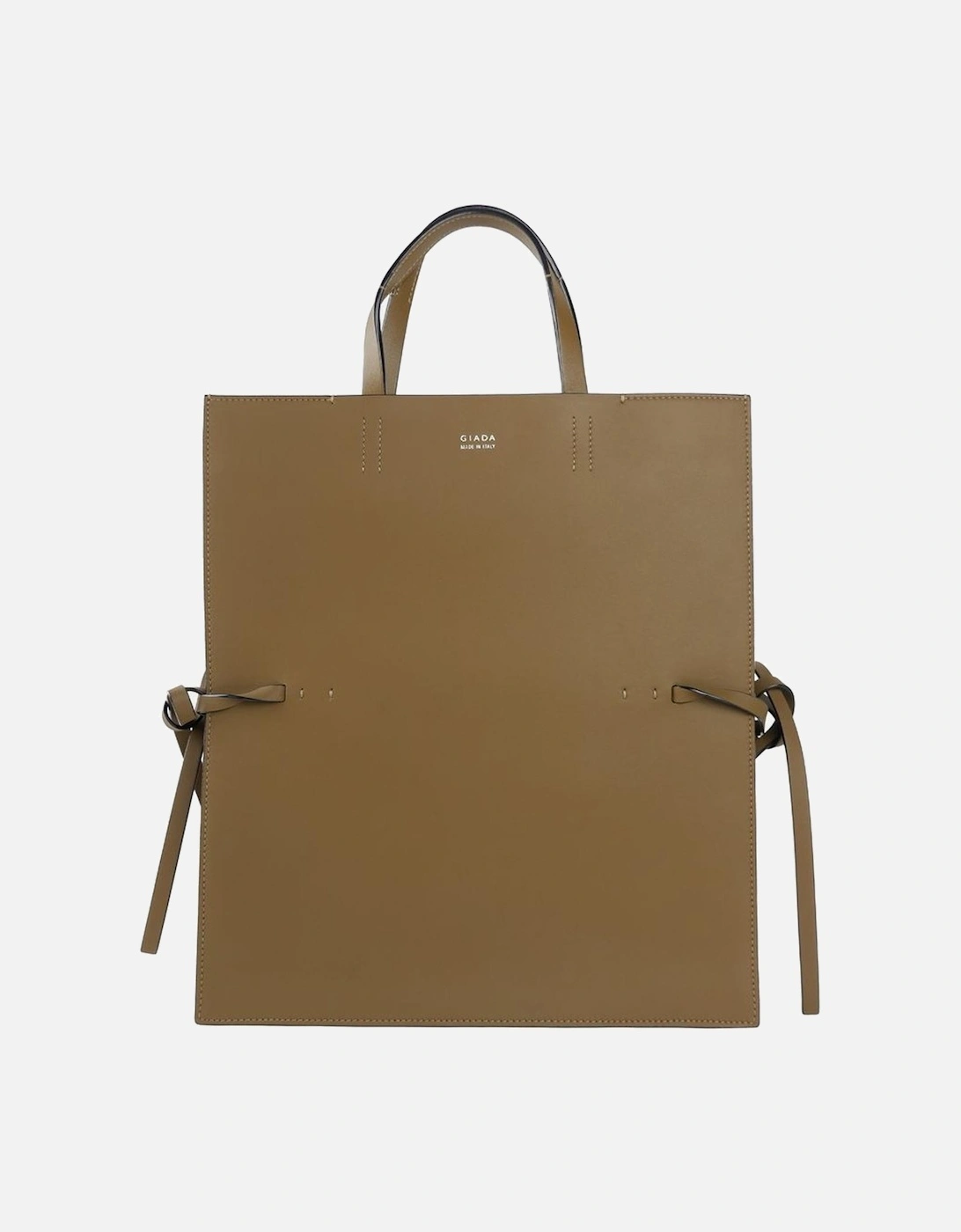 Calfskin Leather Messenger Bag with Metal Clip Women - Brown Handbags, 4 of 3