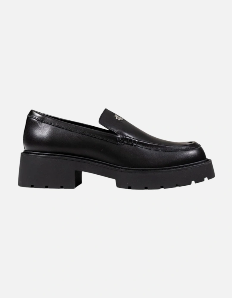 Lace Up Wool Slip-On Shoes Women - Black Lace Up Shoes